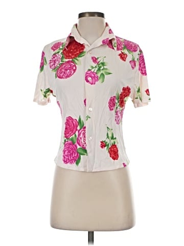 Equipment Short Sleeve Silk Top (view 1)