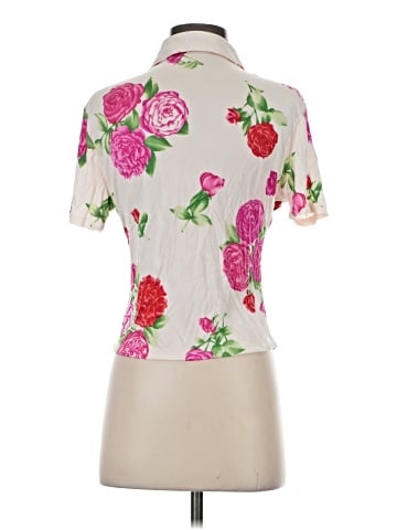 Equipment Short Sleeve Silk Top (view 2)