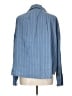 Aligne Stripes Blue Long Sleeve Blouse Size 10 - photo 2
