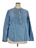 J.Crew 100% Cotton Blue Long Sleeve Blouse Size 2X - photo 1