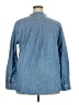 J.Crew 100% Cotton Blue Long Sleeve Blouse Size 2X - photo 2