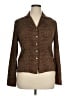 Anne Klein II Tweed Brown Long Sleeve Blouse Size 14 - photo 1
