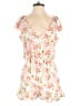Pins and Needles 100% Polyester Floral Ivory Romper Size M - photo 1