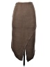 Level 99 Solid Brown Casual Skirt Size 25 waist - photo 2