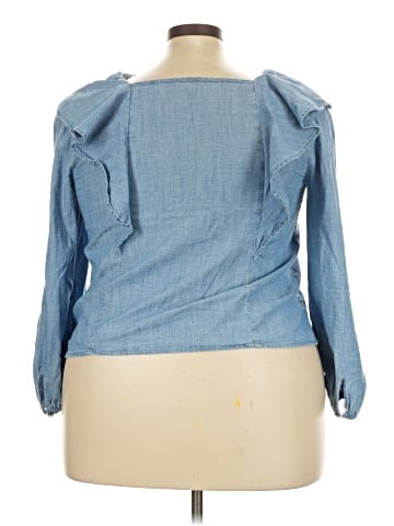 J.Crew Factory Store 3/4 Sleeve Blouse (view 2)