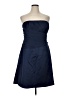 David's Bridal 100% Polyester Solid Blue Cocktail Dress Size 16 - photo 1