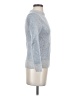 J.Crew Chevron-herringbone Blue Wool Sweater Size S - photo 4