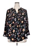 Style&Co 100% Polyester Floral Black Long Sleeve Blouse Size XXL - photo 1
