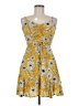 Assorted Brands 100% Polyester Yellow Casual Dress Size M - photo 1