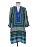 Zara Basic 100% Polyester Print Blue Casual Dress Size XS - photo 1