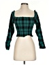 Factorie 100% Cotton Plaid Green 3/4 Sleeve Blouse Size S - photo 1