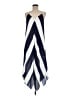 Aqua 100% Polyester Chevron-herringbone Blue Casual Dress Size M - photo 1