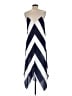 Aqua 100% Polyester Chevron-herringbone Blue Casual Dress Size M - photo 2