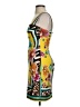 Cache Print Yellow Cocktail Dress Size 2 - photo 5