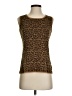 misook Animal Print Brown Sweater Vest Size S - photo 1