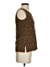 misook Animal Print Brown Sweater Vest Size S - photo 4