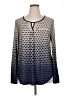Cato Blue Long Sleeve Top Size XL - photo 1