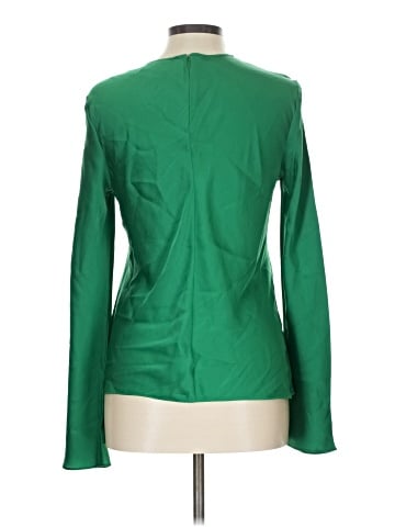 DKNY Long Sleeve Silk Top (view 2)