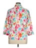 Chaps 100% Cotton Floral Pink 3/4 Sleeve Button-Down Shirt Size XL - photo 2