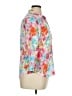 Chaps 100% Cotton Floral Pink 3/4 Sleeve Button-Down Shirt Size XL - photo 4