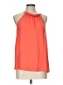 INC International Concepts 100% Polyester Orange Sleeveless Blouse Size L - photo 1