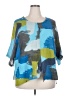 Simply Couture Blue 3/4 Sleeve Blouse Size XXL - photo 1