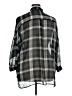 Sans Souci 100% Polyester Plaid Gray 3/4 Sleeve Blouse Size XS - photo 2