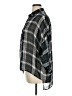 Sans Souci 100% Polyester Plaid Gray 3/4 Sleeve Blouse Size XS - photo 5