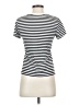 Evereve 100% Pima Cotton Stripes Ivory Short Sleeve Turtleneck Size XS - photo 2