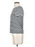 Evereve 100% Pima Cotton Stripes Ivory Short Sleeve Turtleneck Size XS - photo 5
