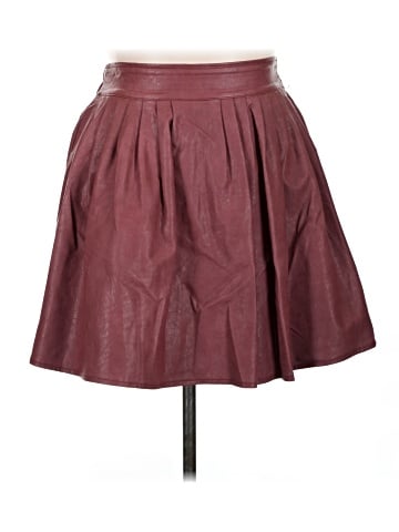 Shinestar Faux Leather Skirt (view 1)
