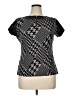 Worthington Houndstooth Black Short Sleeve Top Size XL - photo 1