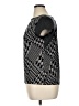 Worthington Houndstooth Black Short Sleeve Top Size XL - photo 5