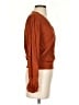 SELF E 100% Rayon Brown Long Sleeve Blouse Size XS - photo 4