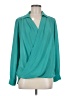Bellatrix 100% Polyester Teal Long Sleeve Blouse Size M - photo 1