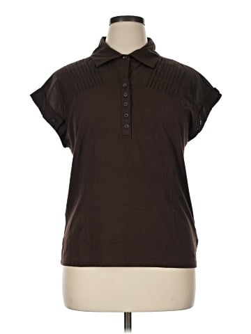 AK Anne Klein Short Sleeve Blouse (view 1)