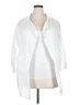 Couleur Lin 100% Linen White 3/4 Sleeve Button-Down Shirt Size EU 50 / US 18-20 - photo 1