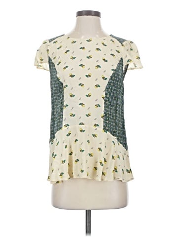 Maeve Short Sleeve Silk Top (view 1)