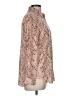 Rose + Olive 100% Polyester Paisley Tan Long Sleeve Blouse Size M - photo 4