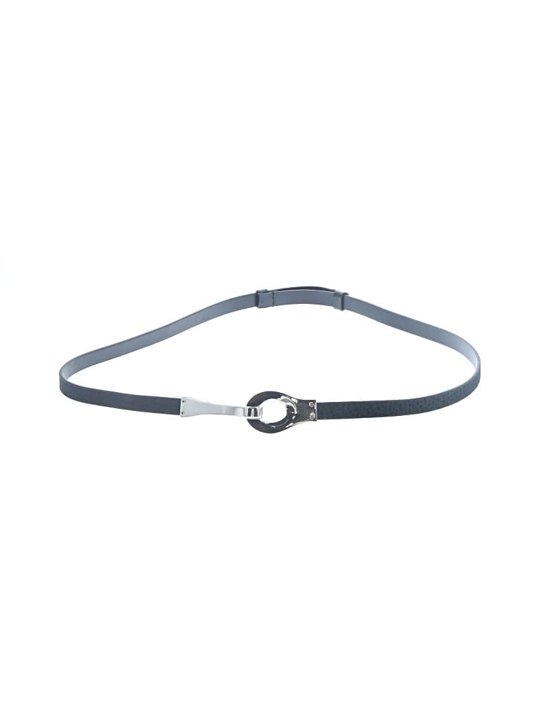 Pre-owned Unbranded Leather Belt In Gray