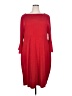 Connected Apparel Solid Red Casual Dress Size 24 - photo 1