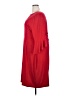 Connected Apparel Solid Red Casual Dress Size 24 - photo 5