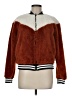 Nike 100% Polyester Color Block Brown Faux Fur Jacket Size M - photo 1