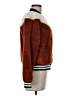 Nike 100% Polyester Color Block Brown Faux Fur Jacket Size M - photo 4
