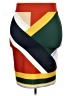 ELOQUII Color Block Green Casual Skirt Size 18 Plus - photo 1