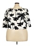 Assorted Brands Ivory Short Sleeve Blouse Size XXL - photo 1