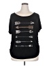 SJS Black Short Sleeve Top Size 3X - photo 1