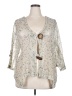 Nina Leonard Silver Cardigan Size 3X - photo 1