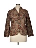 Coldwater Creek 100% Polyester Paisley Brown Blazer Size 14 (petite) - photo 1
