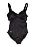 Speedo Solid Black One Piece Swimsuit Size 12 - photo 1